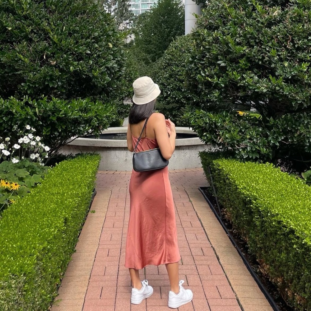 Elegant Rust Slip Dress